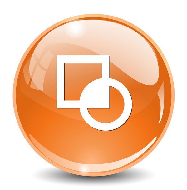 Square cycle button - Vector, imagen