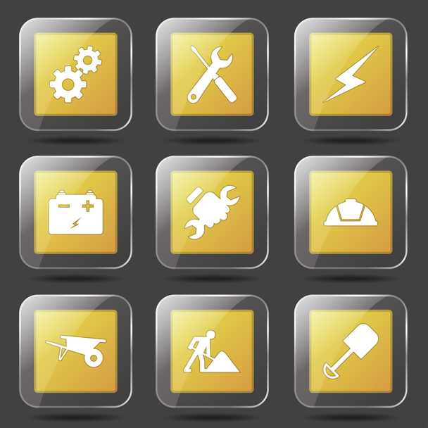 Construction Tools Icon Set - Vector, Imagen