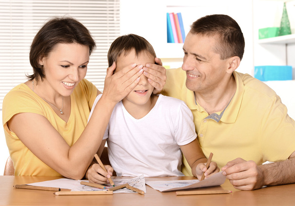 Family doing homework - Photo, Image