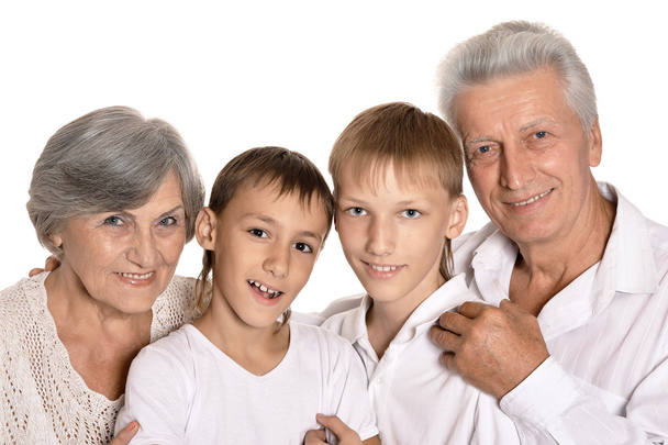 Grandparents and their grandchildren - 写真・画像
