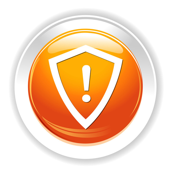 Shield danger button - Vector, afbeelding