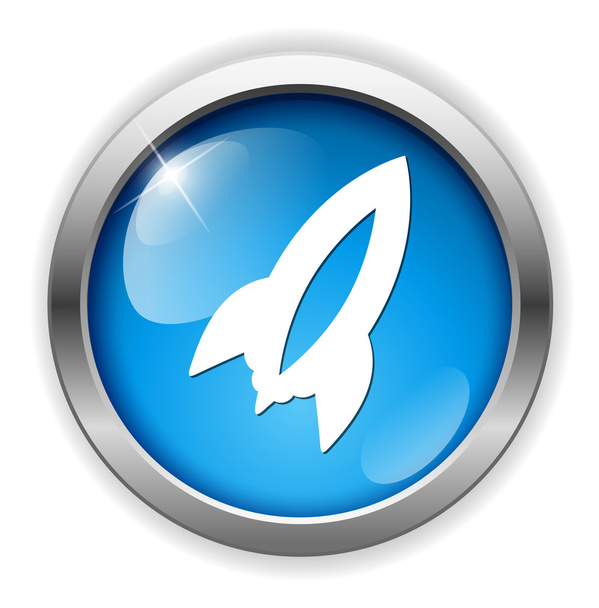 Rocket web icon - Vector, afbeelding