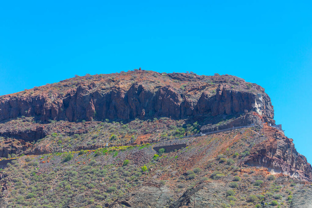 Gran Canaria, Caldera de Taburiente, widok na Tejeda - Zdjęcie, obraz