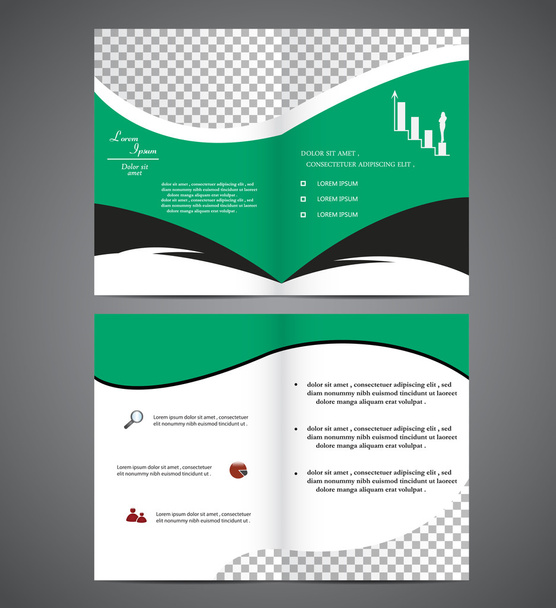 Brochure moderne verte
 - Vecteur, image