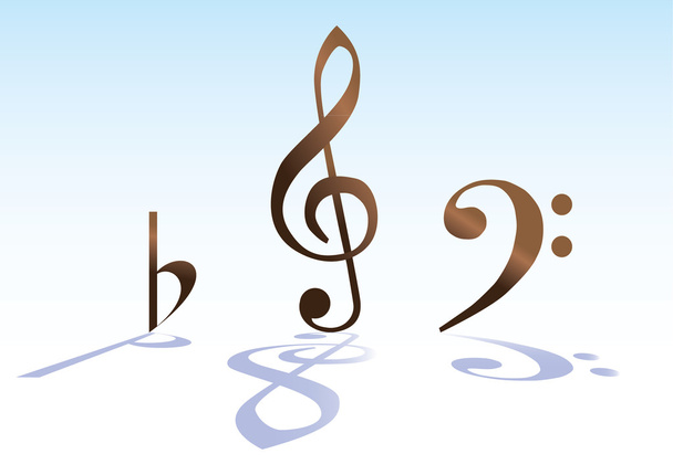 G-клавиши бас и B - Вектор,изображение