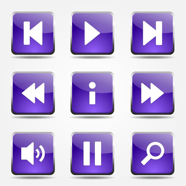 Multimedia Controller Icon Set - Vector, Imagen