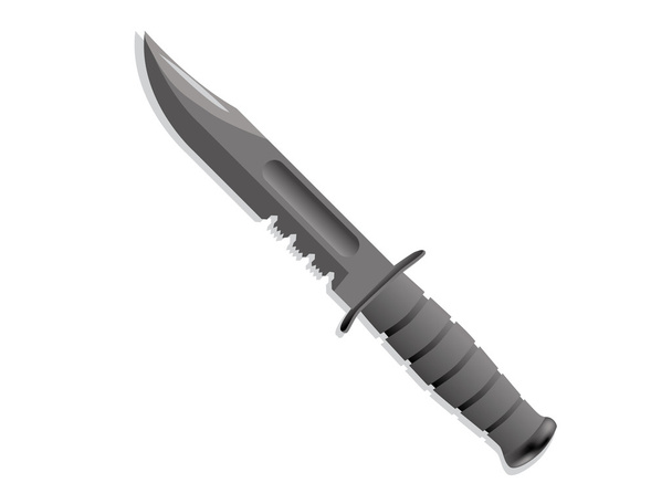 στρατιωτικό μαχαίρι - Διάνυσμα, εικόνα