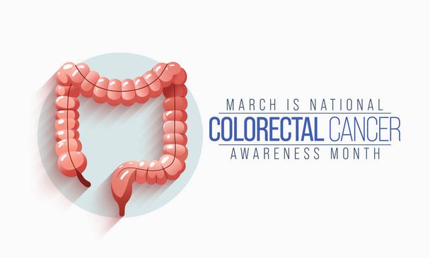 Colorectal Cancer awareness month is observed every year in March, is a disease in which cells in the colon or rectum grow out of control. Sometimes it is called colon cancer. Vector illustration - Vector, Image