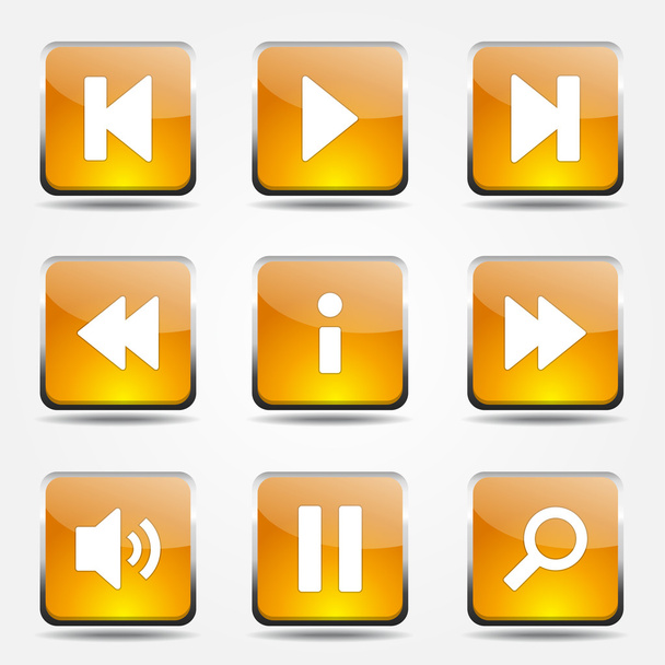 Multimedia Controller Icon Set - ベクター画像