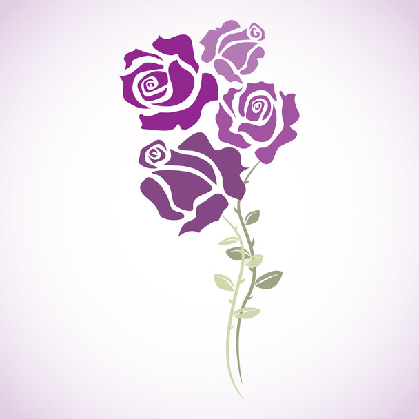 Четыре розы
 - Вектор,изображение