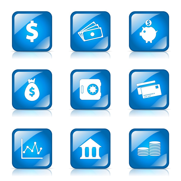 Financial Banking Icon Set - Vettoriali, immagini