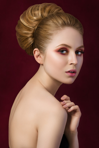 Portrait of young beautiful blonde woman - Fotó, kép