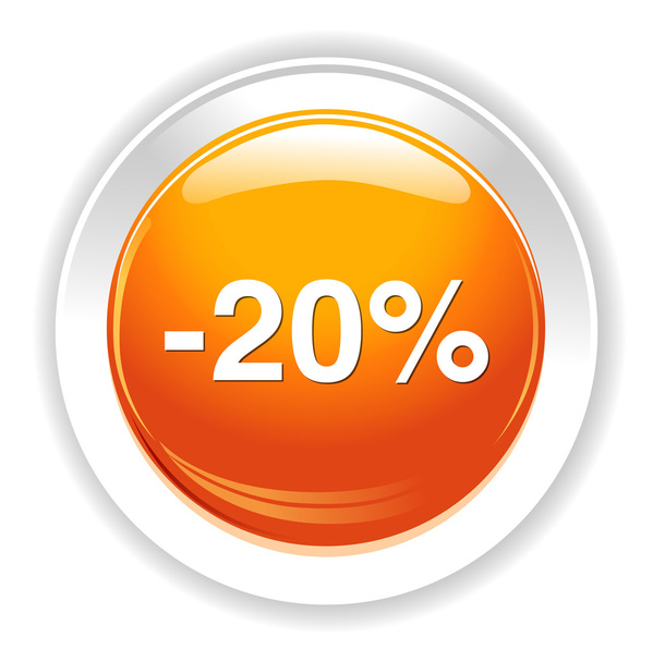 20 percent off button - Vektor, obrázek