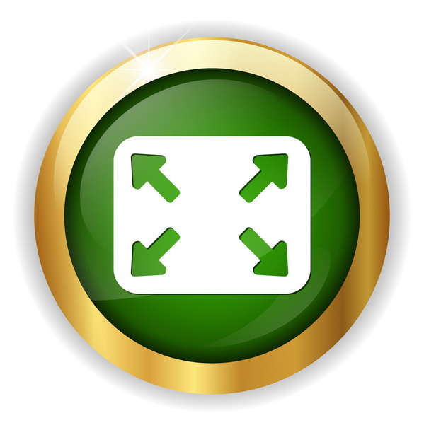 Four arrows pointing button - Vector, afbeelding