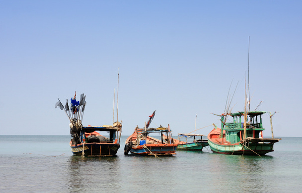 barevné rybářské lodě - Fotografie, Obrázek