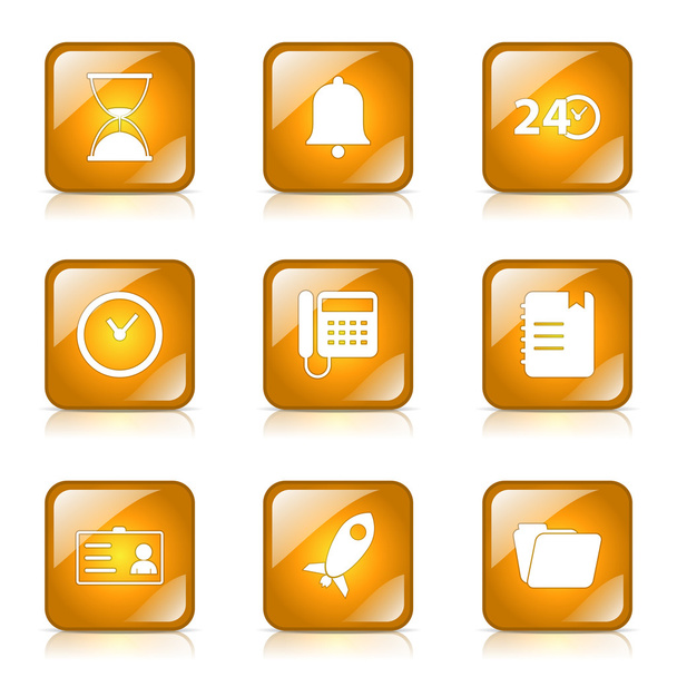 Time Duration Icon Set - Vector, afbeelding