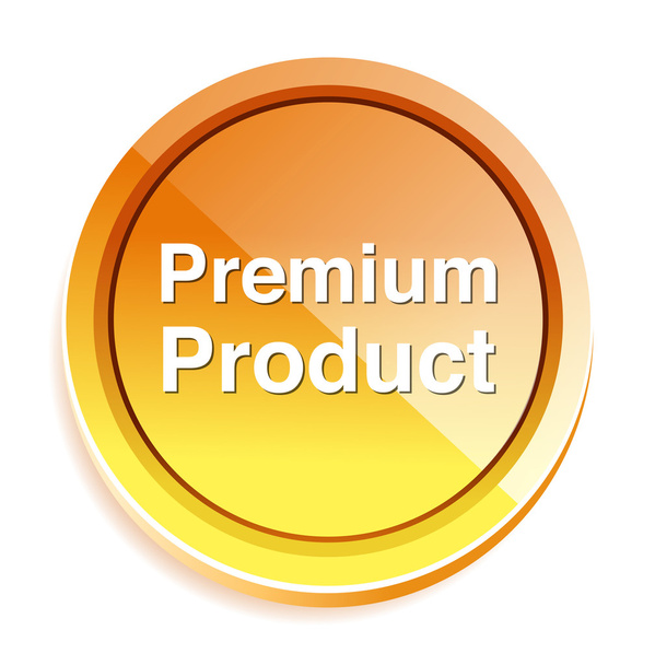 Premium product button - Vetor, Imagem