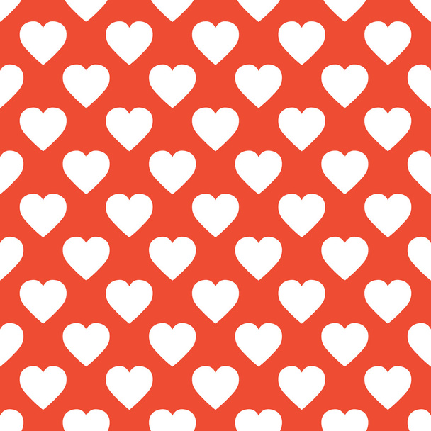 white hearts on a red background - Vector, Image