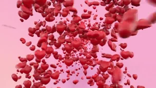 Flying punainen sydämen luo numero 8 juhlia kansainvälistä naistenpäivää - Materiaali, video