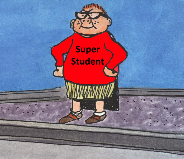 Super young Student - Vector, Image