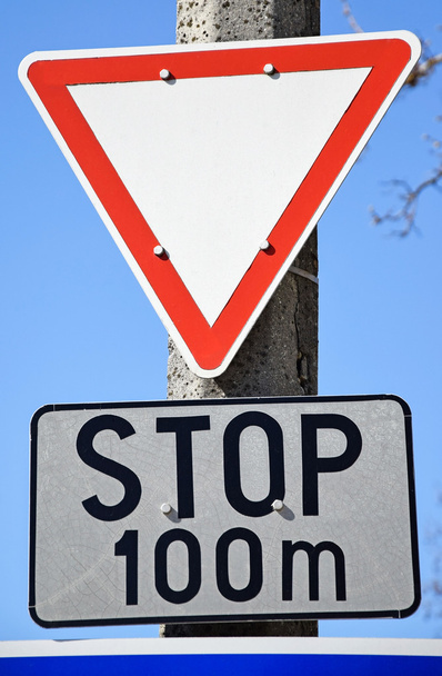 Verim ve yol geçiş, dur işareti - Fotoğraf, Görsel
