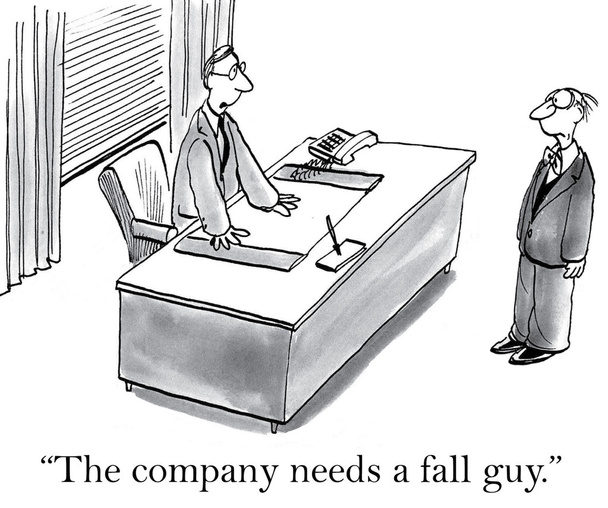 The company needs a fall guy - Vector, Image