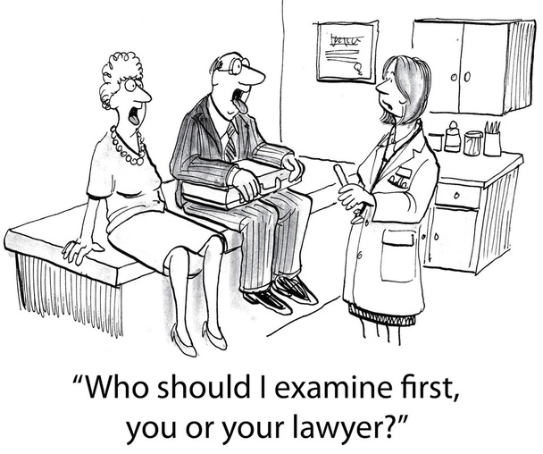 Sie oder Ihr Anwalt prüfen zunächst - Vektor, Bild