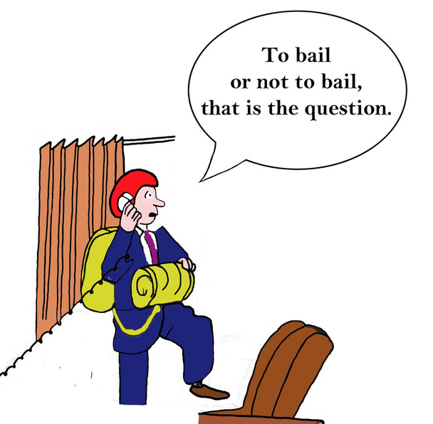 Bail or not bail. - Vector, Image