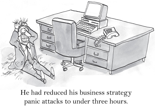 CEO ha attacchi di panico sulla strategia di business
 - Vettoriali, immagini