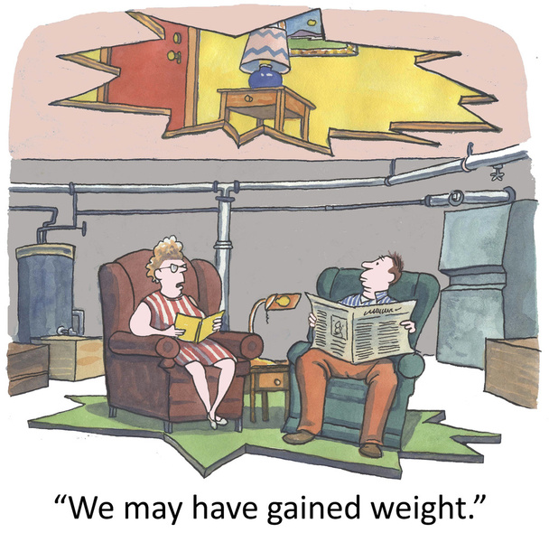 "We may have gained weight." - Vector, Image