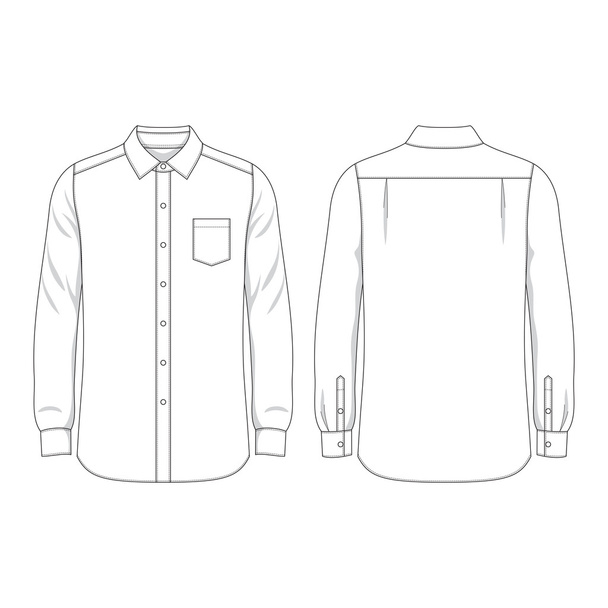 Blank men's shirt - Vector, Image