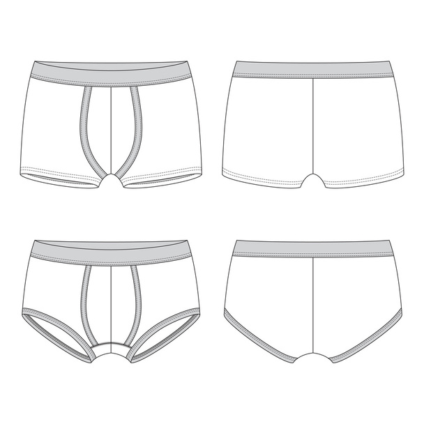Premium Vector  Set of vector underwear icon logo line art