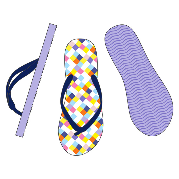 barevné sandály - Vektor, obrázek