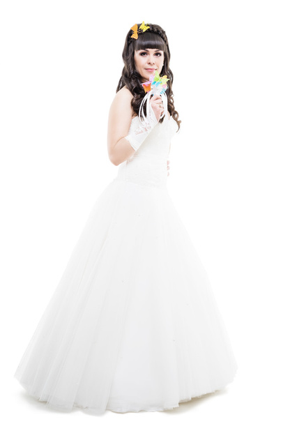 bride isolated on white - Foto, Imagen