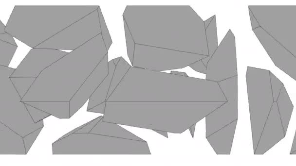 Escombros rotatorios abstractos. Loopable. 4K
 - Metraje, vídeo