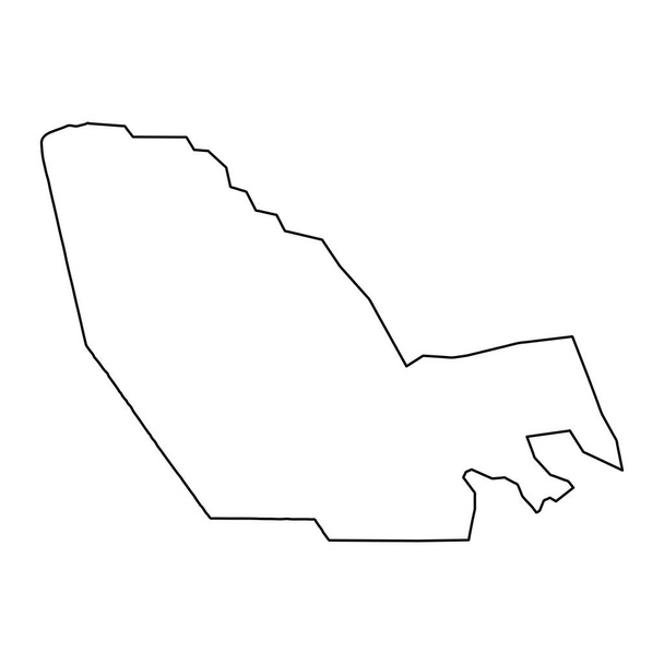 Región de Lac mapa, división administrativa de Chad. Ilustración vectorial. - Vector, Imagen