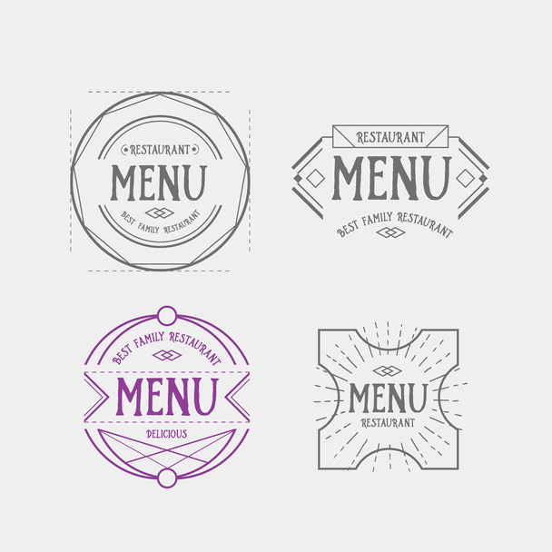 Aantal logo voor menusjabloon - Vector, afbeelding