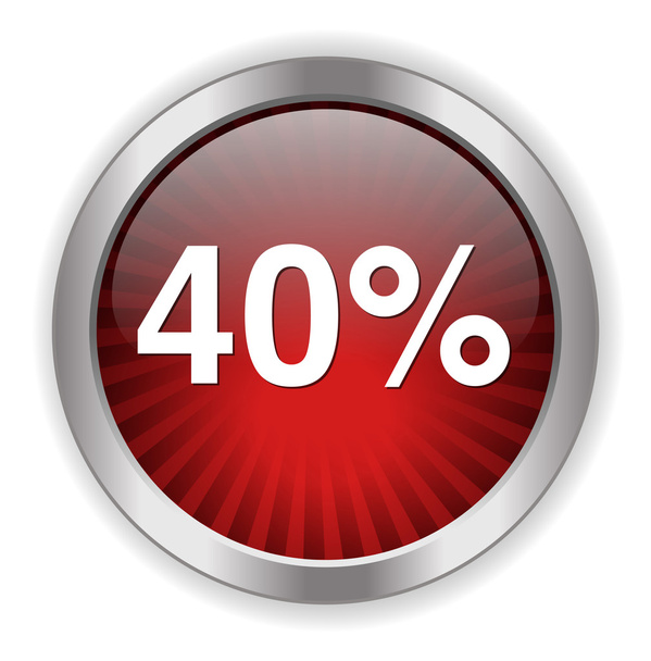 40 percent icon - Vektor, kép