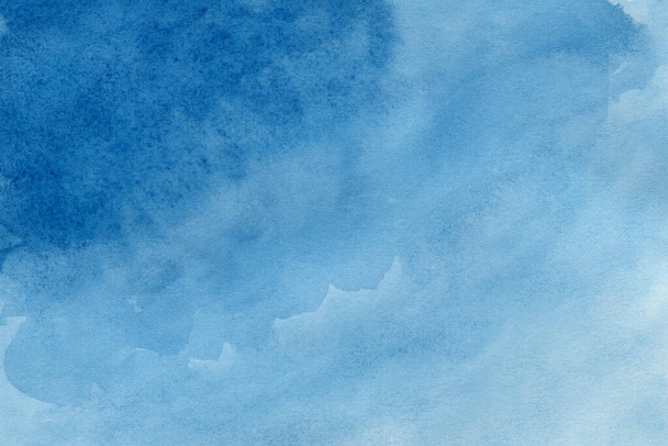 Abstracto azul colorido mano dibujar agua color fondo - Foto, Imagen
