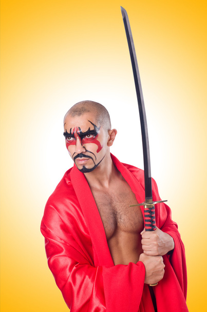 Angry Man with sword - Foto, Imagem