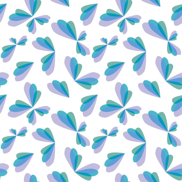 Vector abstract seamless pattern, blue color - Вектор,изображение