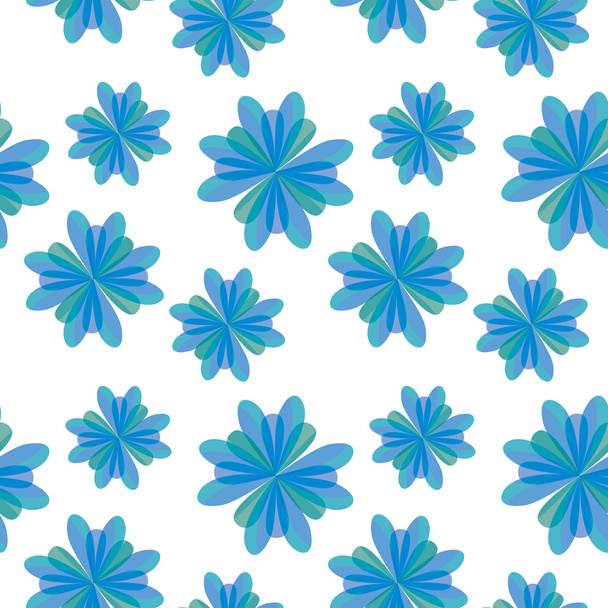 Vector abstract seamless pattern, blue color - Vektör, Görsel