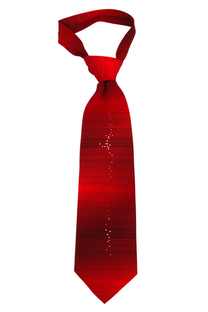 Red striped necktie - 写真・画像
