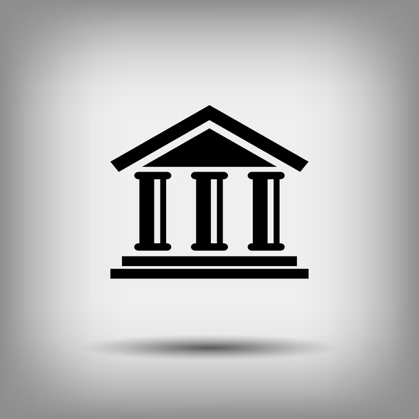 Pictograph of bank icon - Vector, afbeelding