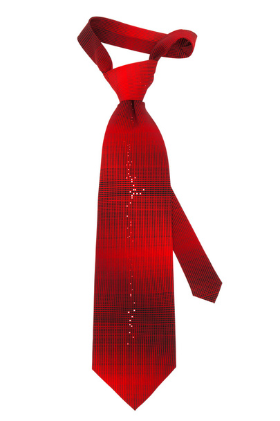Scarlet striped necktie - 写真・画像