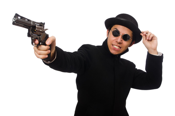 Young man with gun - Photo, Image