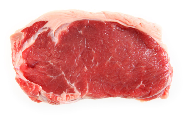 borjúhús bélszín steak elszigetelt - Fotó, kép