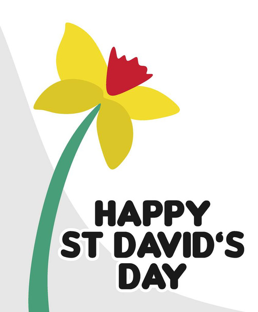 Happy St Davids Day March 1 - Vector, Image