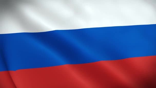 4K National Animated Sign of Russian Federation, Bandeira da Federação Russa Animada, Bandeira da Federação Russa acenando, Bandeira nacional da Federação Russa animada. - Filmagem, Vídeo