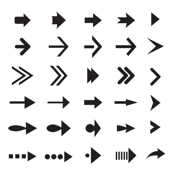 Set of black arrows - Photo, image